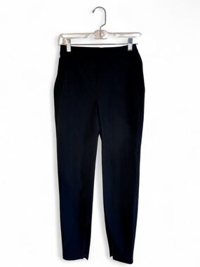 Calia Women's Black Ankle Zip Pockets Flat Front Tapered Leg Solid Pants Size 0